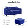Buenhomino Modern DIY Sectional Sofa, Modular Sectional Couches for Living Room，Dark Blue Velvet - 3 of 4