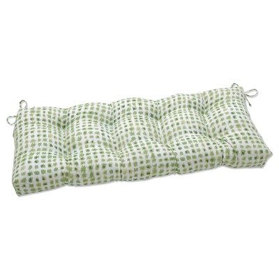 18"x48" Alauda Indoor/Outdoor Bench Cushion Grasshopper - Pillow Perfect: Tufted, Water-Resistant, Fade-Resistant