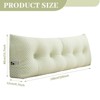 Bekrvio Bed Backrest Headboard Pillow w/ Side Pocket, Wedge Reading Bolster Cushion for Back Support on Bed or Sofa - 2 of 4