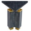 Syemin End Tables Modern Geometric End Table, Small Design Accent Table, Unique Side Table, Bedside Table Sofa Couch Table, Black, 20"*20"*20.5" - 2 of 4