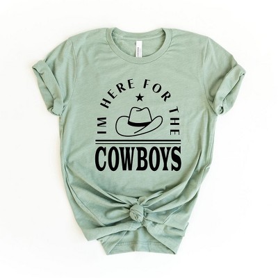 Simply Sage Market Women's I'm Here For The Cowboys Hat Short Sleeve Graphic Tee