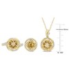 EVERLY JEWELRY | 8ct TGW Citrine White Topaz and Diamond Accent Swirl Ring Pendant with Chain and Stud Earrings Set in Yellow Plated Sterling Silver - 2 of 4