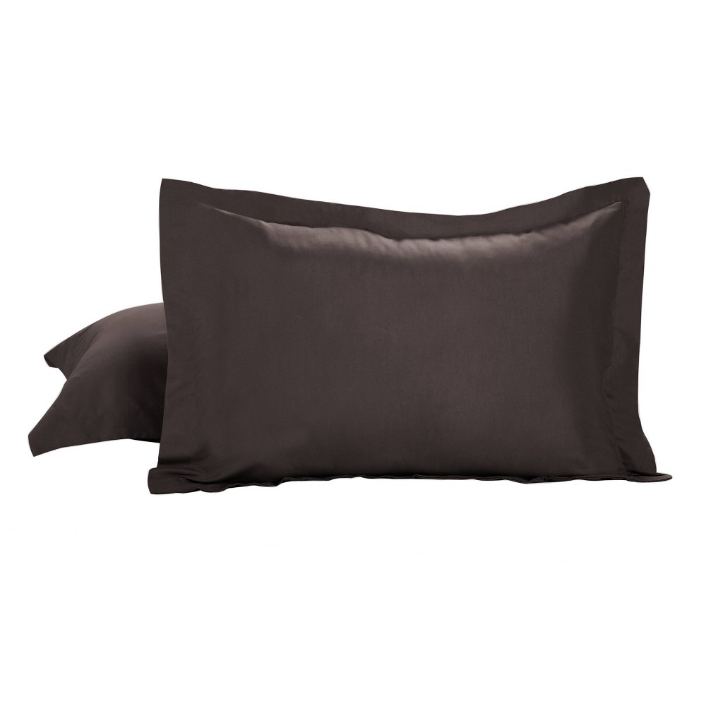 Photos - Pillowcase Standard Microfiber Sham 2" Flange Chocolate - Luxury Hotel