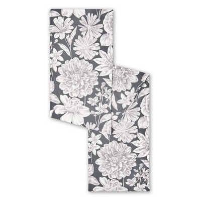 18" x 13" Cotton Linear Floral Table Runner - Town & Country Living