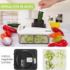Attop Multifunctional 10-in-1 Vegetable Chopper, Extra Large Chopper, Professional Food Chopper - 6 Blades, 4 Vegetable Spiralizers with Container - 4 of 4