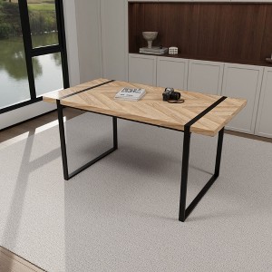 NicBex Dining Table Kitchen Table Rectangular Dining Table with  Thick Engineering Wood Tabletop for Kitchen and Dining Room Space Saving - 1 of 4