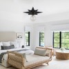 DAKAFUL Flush Mount Ceiling Light" - Retro Gold-rimmed Star Design Universal Compatibility with 60W E26 Bulbs - Black - 4 of 4