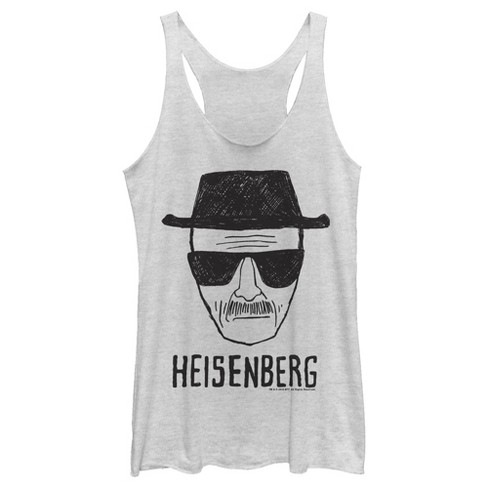 Women's Breaking Bad Heisenberg Sketch Racerback Tank Top - White