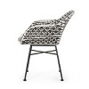 Beulah 2pc Patio Wicker Chairs with Cushions: Faux Rattan, Metal Frame - Christopher Knight Home - 4 of 4