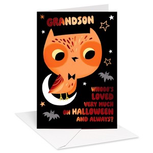 Halloween Card for Grandson Owl Love - 1 of 3