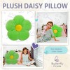 Butterfly Craze Daisy Lounge Flower Pillow - Medium 20 Inches, Cozy & Stylish Floor Cushion - Plush Microfiber, Green - 2 of 4