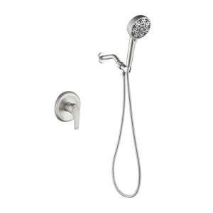 Cobbe 7 Settings Hand Shower (with Filtration) Single Handle Wall Mounted Showerhead with 59-Inch Stainless Steel Hose and Valve Brushed Nickel - 1 of 4