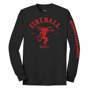 Mens Fireball Cinnamon Whisky Shirt - Fireball Cinnamon Whisky Long Sleeve Tee - Fireball Cinnamon Whisky Long Sleeve T-Shirt - 1 of 1