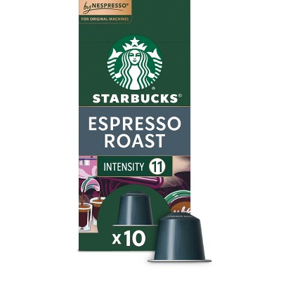 Starbucks by Nespresso Original Line Pods Dark Roast Coffee Espresso Roast - 10ct