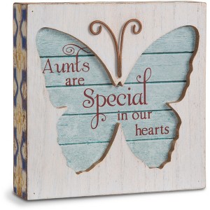 Pavilion Gift Company - Aunt - 4.5" Butterfly Plaque - Wall Sign Panels - 1 of 4