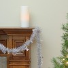 Northlight 50' x 2.75" Unlit Silver and Shiny Snowflakes Tinsel Christmas Garland - 3 of 3