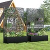 Lirago Iron Arch Mobile Planter Box (2-Piece)-Raised Garden Bed Elevated Planter with Trellis Privacy Screen 38 Gallon Capacity - 2 of 4