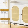 coucheta Rattan Shoe Cabinet with 3 Doors, Boho Farmhouse Shoe Storage Cabinet with Adjustable Shelves, for Entryway, Hallway, Living Room - 4 of 4