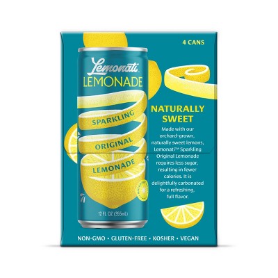 Lemonati Original Sparkling Lemonade - 48 fl oz/4pk