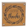 Tabletop Give Thanks Fall Sign Set of 6 – 5" Square MDF Seasonal Accent by Melrose - 3 of 4