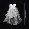 Unique Bargains Comb Wedding Veil White 1 Pc - 2 of 4
