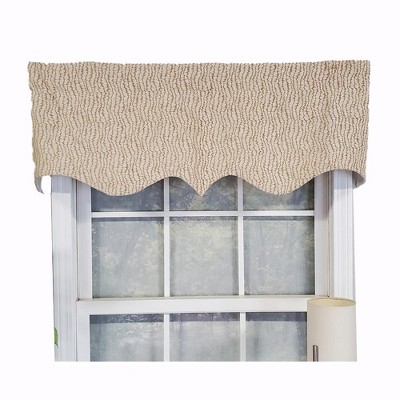 RLF Home Modern Design Classic Cascades Regal Style Window Valance 50" x 17" Ivory