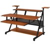 NicBex Home Office Desks Morden Desk with Storage Music Desk with Shelves, Keyboard Tray and Earphone Rack for Music Room - 2 of 4