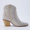 CUSHIONAIRE Bravo Sparkly Rhinestone Western Cowboy Ankle Boots for Women, Glitter Boots With Memory Foam, Wide Widths Available - 4 of 4