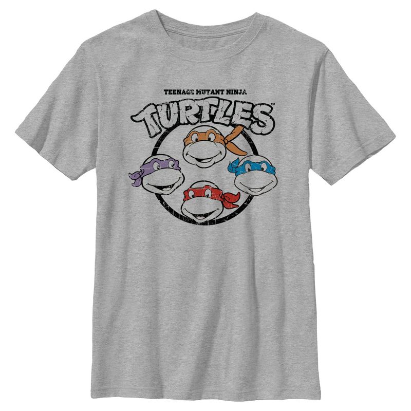 Boy's Teenage Mutant Ninja Turtles Distressed Group Logo T-Shirt, 1 of 6