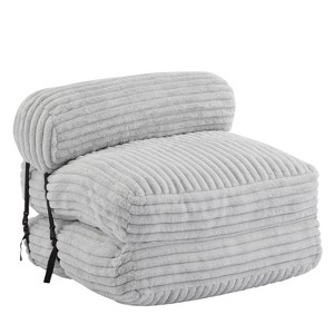 Dexmalle Foldbable Bean Bag Lounge Chair,Light Gray - 1 of 4