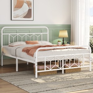 Yaheetech Vintage Metal Bed Frame with Headboard - 1 of 4