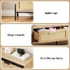 Acekool 6 Drawer Rattan Dresser, Fluted Chest with Stable Legs, Anti-Tipping Storage Cabinet for Bedroom - 4 of 4