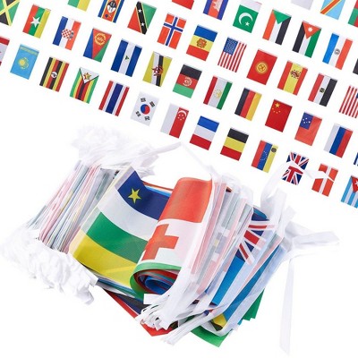 Juvale 250 World International Country Flags Pennant Banners 80-Feet for Party Decorations 8.5 x 5.2 in