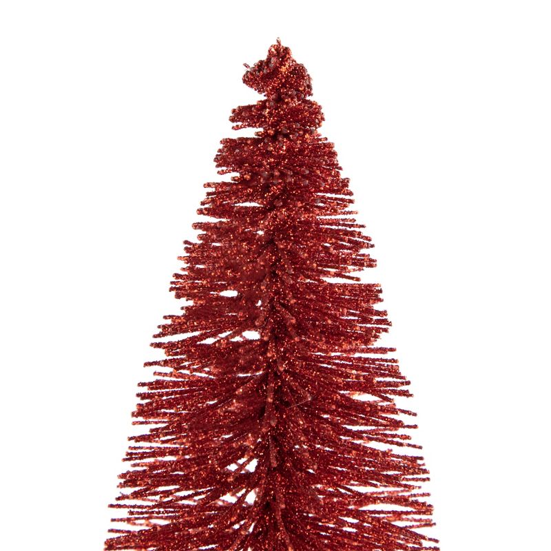 Northlight 12" Glittered Red and White Sisal Tabletop Christmas Tree, 5 of 8