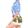 HAPPY BAY Women's Button Down Blouses Floral Summer Beach Party Colorful Shirt Hawaiian Blouse Short Sleeve Vacation Dress Tee Shirts - 2 of 4