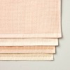 4pk Waffled Cotton Dishcloth Set Beige/Blush - Hearth & Hand™ with Magnolia - 3 of 3