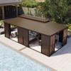 EROMMY Sunroom Patio Hardtop Gazebo, Double Top Galvanized Steel Roof Aluminum Solarium - 2 of 4