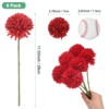 Unique Bargains Plastic Silk Durable Artificial Chrysanthemum Ball Flowers 11" - 3 of 4
