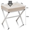 SEVOBAL Ottomans and Benches Modern Upholstered Vanity Stool with Tufted Cushion Elegant Footrest for Living Room Bedroom, Beige, 43.00"*33.00"*16.50" - 4 of 4