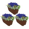 Bloomers 3pc Railing Polyethylene Outdoor 3 Planter Pots Brown - 4 of 4