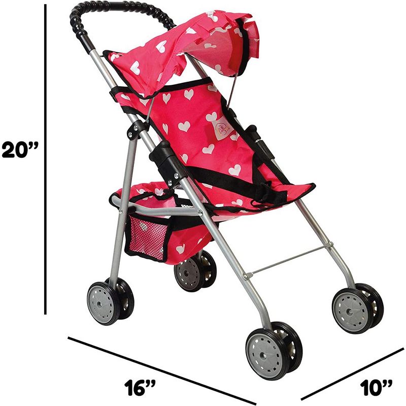 The New York Doll Collection Baby Doll Stroller - My First Toy Stroller for Kids, 3 of 8