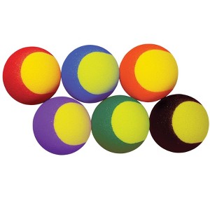 Sportime High Bounce Foam Tennis Trainer Balls, 3-1/2 Inches, Set of 6 - 1 of 2