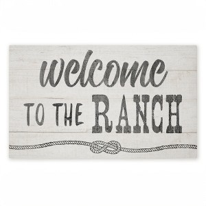 Stupell Industries Rustic Welcome Ranch Entry Printed Outdoor Door Mat, design by CAD Designs, 18"x30" - 1 of 4