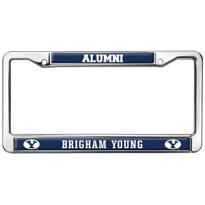 Brigham Young University Alumni Logo Full Size Standard License Plate Metal Frame - 1 of 4
