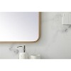 Elegant Lighting Soft corner metal rectangular mirror 27x36 inch in Brass - 4 of 4