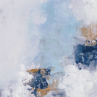 Blue Drift Abstract 5-Piece Framed Canvas Wall Art Set