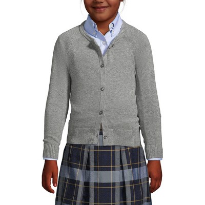 Lands' End School Uniform Kids Cotton Modal Cardigan Sweater