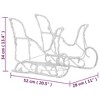 vidaXL Christmas Decoration Lighted Reindeer and Sleigh with LEDs Acrylic - Cold White 16.9" x 4.3" x 21.7" (6 pcs) - 4 of 4