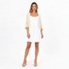 Anna-Kaci Women's Open Knit Shrug Cardigan with Delicate Textured Pattern and Lightweight Drape for Everyday Tops - 3 of 4
