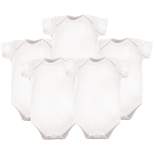 Hudson Baby Cotton Bodysuits 5pk, White